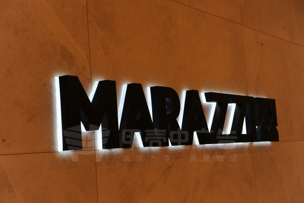 水晶底背发光字